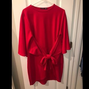 Red BooHoo Dress